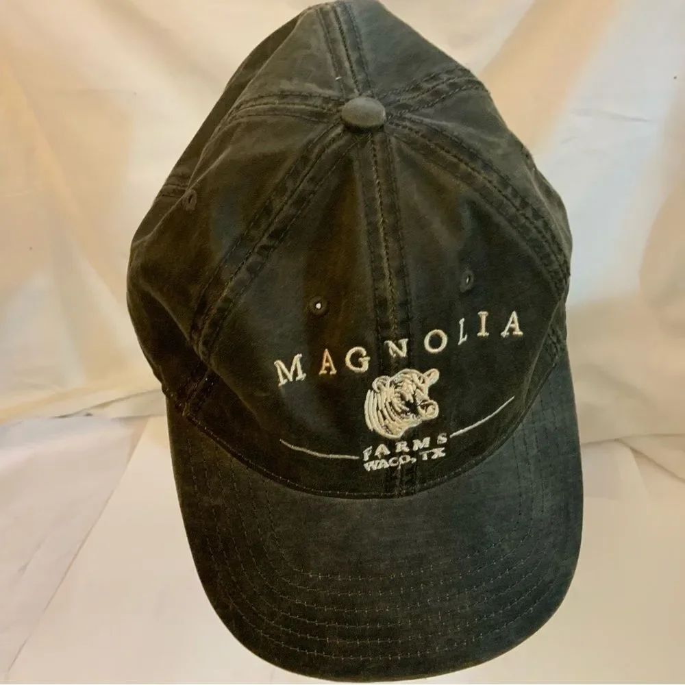 Magnolia Waco Texas Slate Gray Distressed Strapback Adjustable Hat / Cap unisex